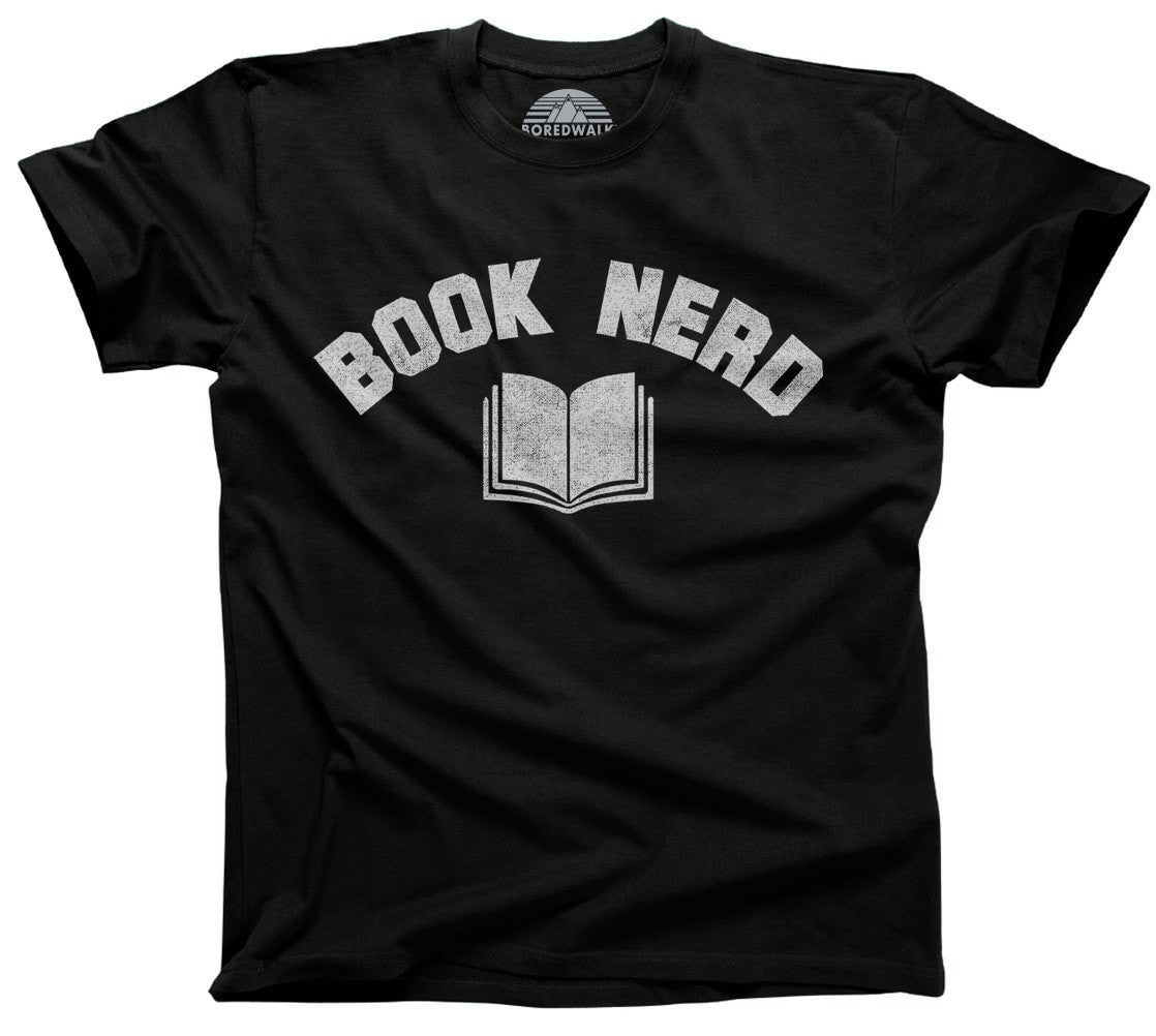 Men's Book Nerd Vintage T-Shirt Geeky Nerdy Literary