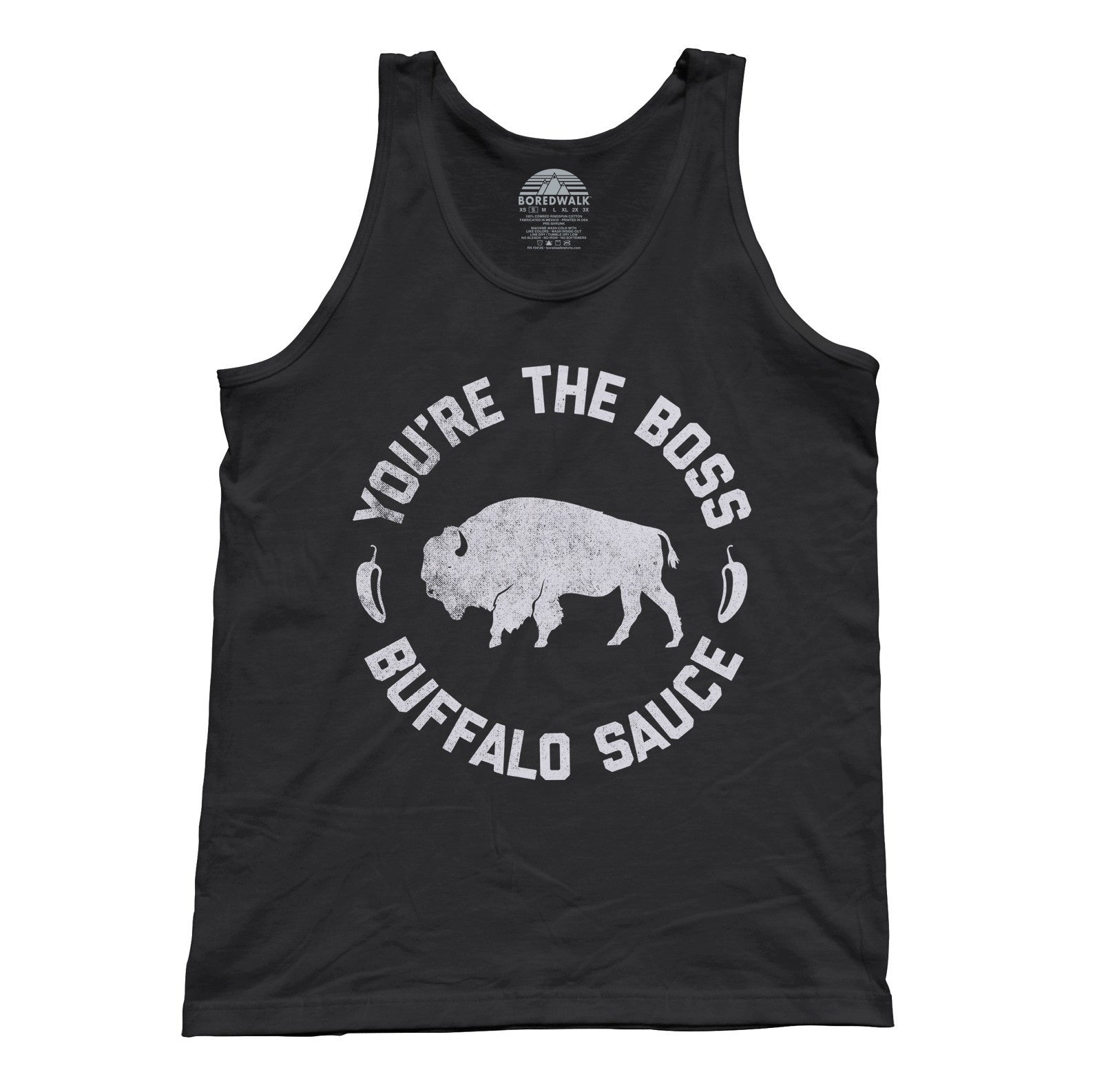 Unisex You're the Boss Buffalo Sauce Tank Top