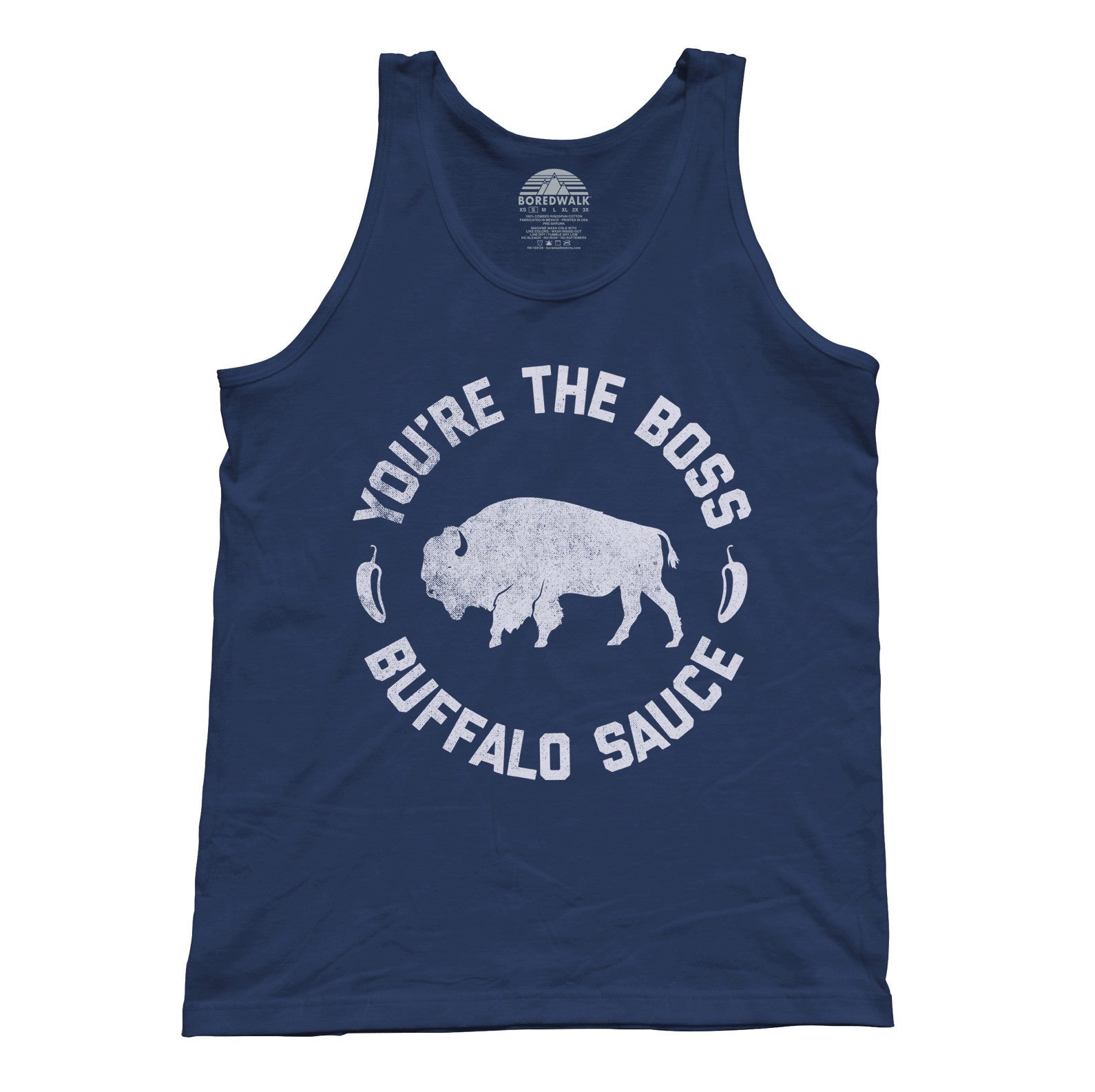 Unisex You're the Boss Buffalo Sauce Tank Top