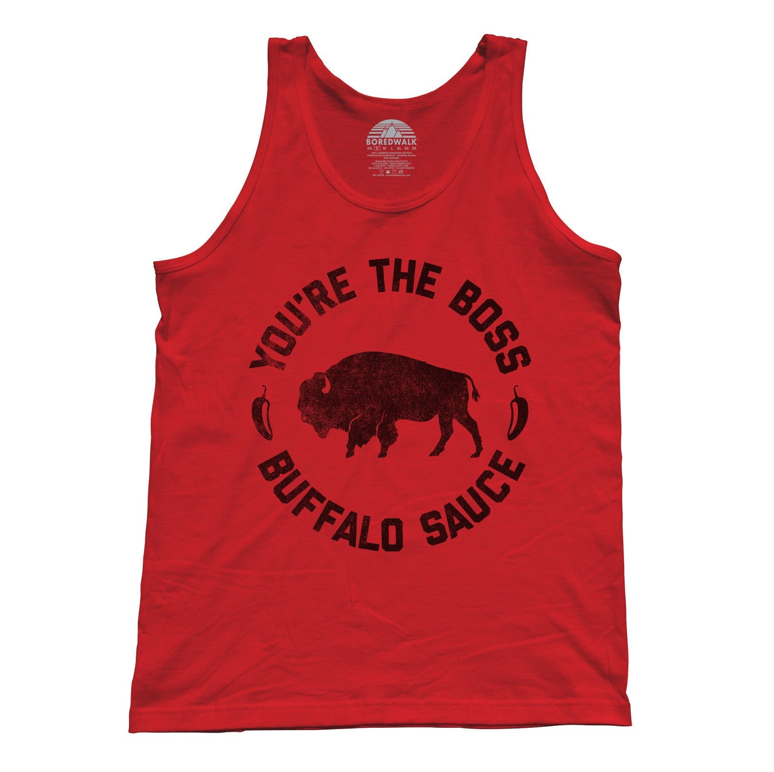 Unisex You're the Boss Buffalo Sauce Tank Top