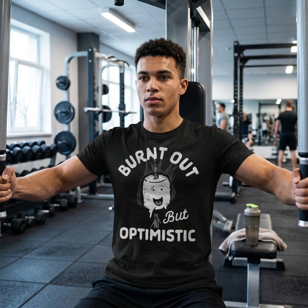 Burnt Out But Optimistic Men's T Shirt
