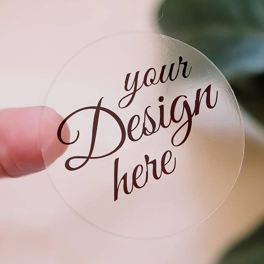 Vinyl Sticker - 3" Round, Custom, Transparent