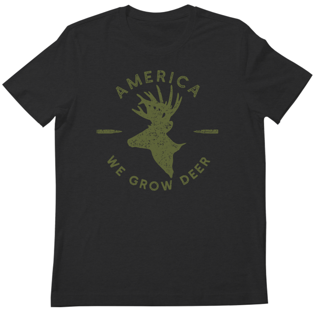 We Grow Deer Tee-Black
