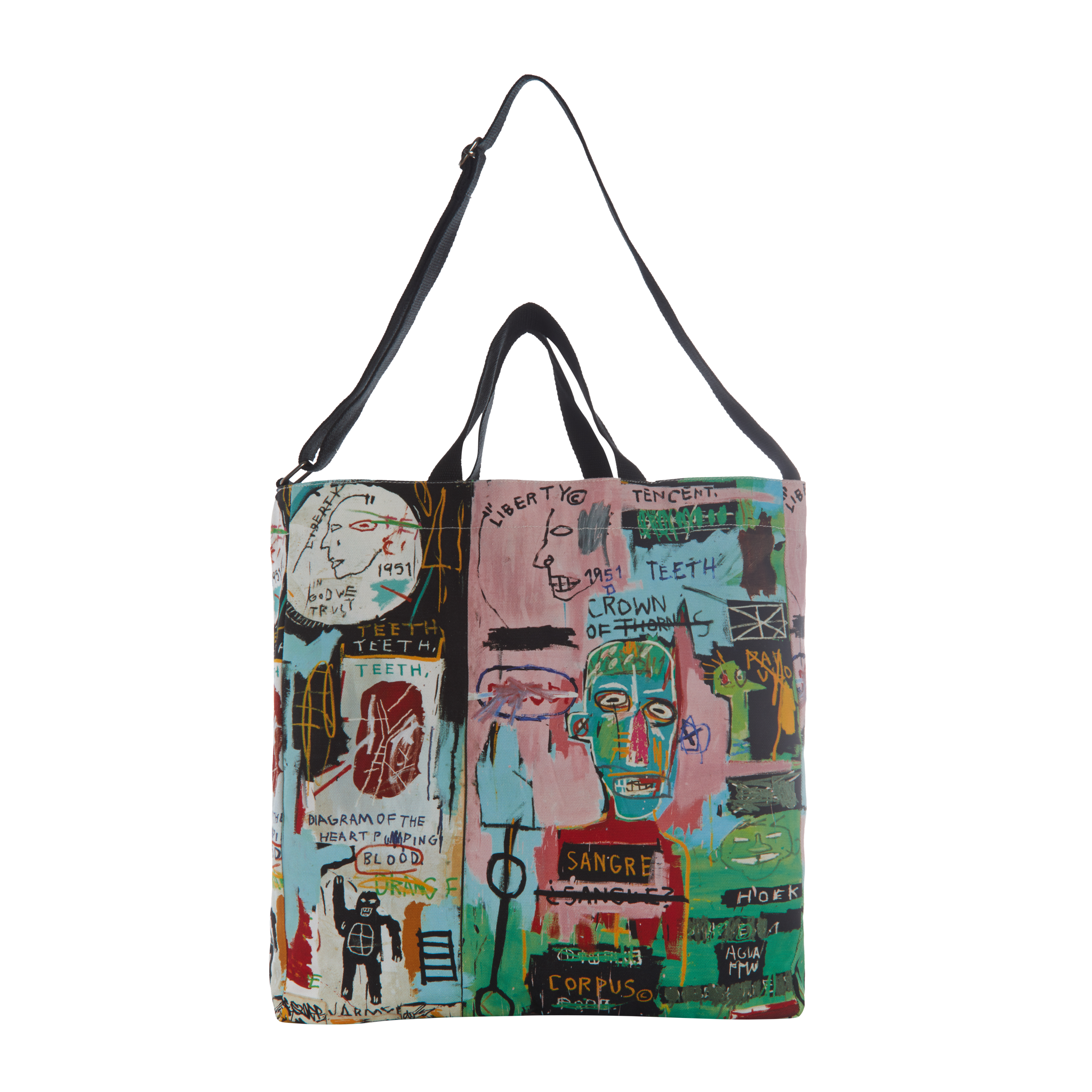 Jean-Michel Basquiat “in Italian” Crossbody Tote