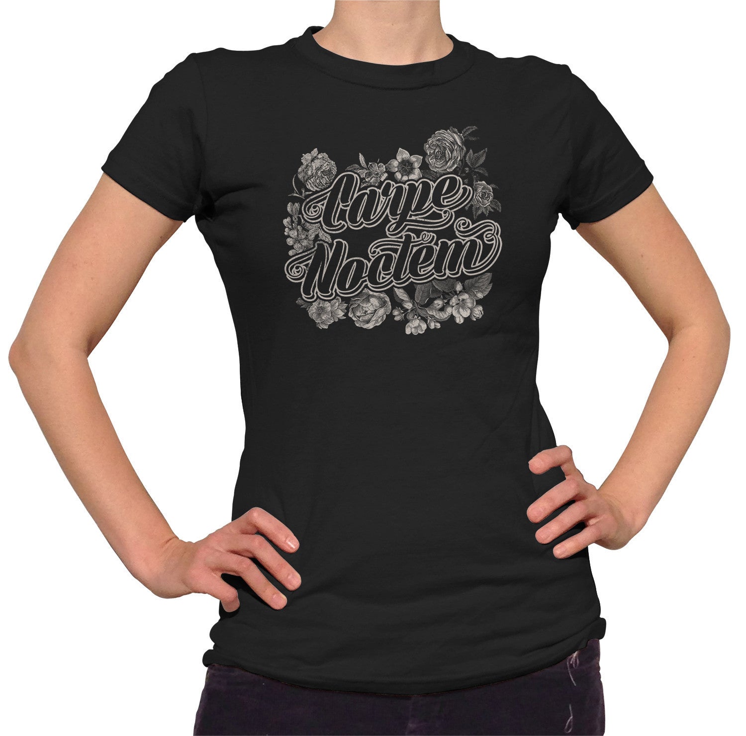 Women's Carpe Noctem T-Shirt - Goth Soft Grunge Boho Vampire Seize the Night