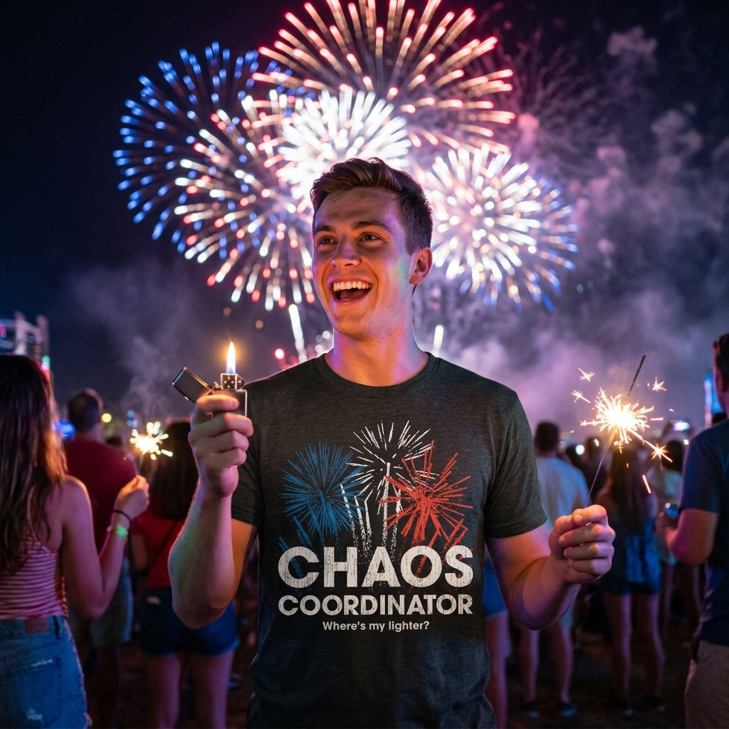 Chaos Coordinator Fireworks Men's T Shirt