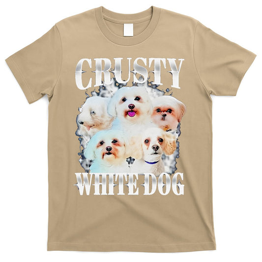 Crusty White Dog Funny For T-Shirt