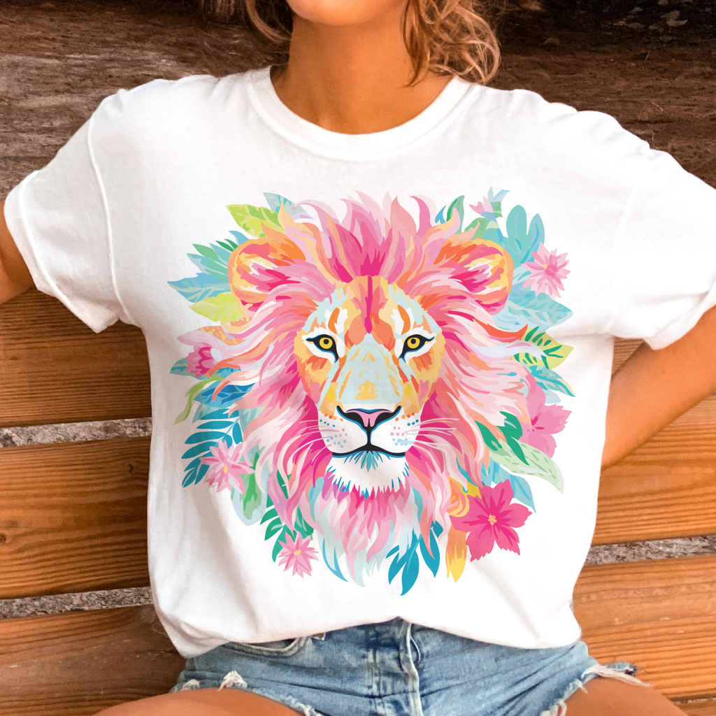 Lion Preppy Lily Animal Zoo Gift Shop Resort Graphic Tee