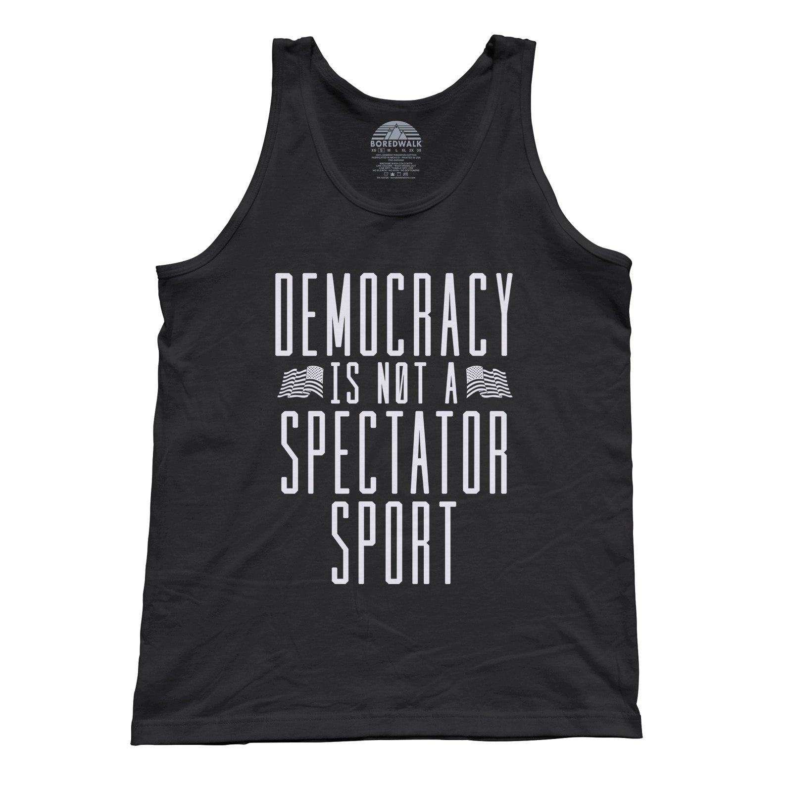Unisex Democracy Is Not a Spectator Sport Tank Top - Protest Shirt