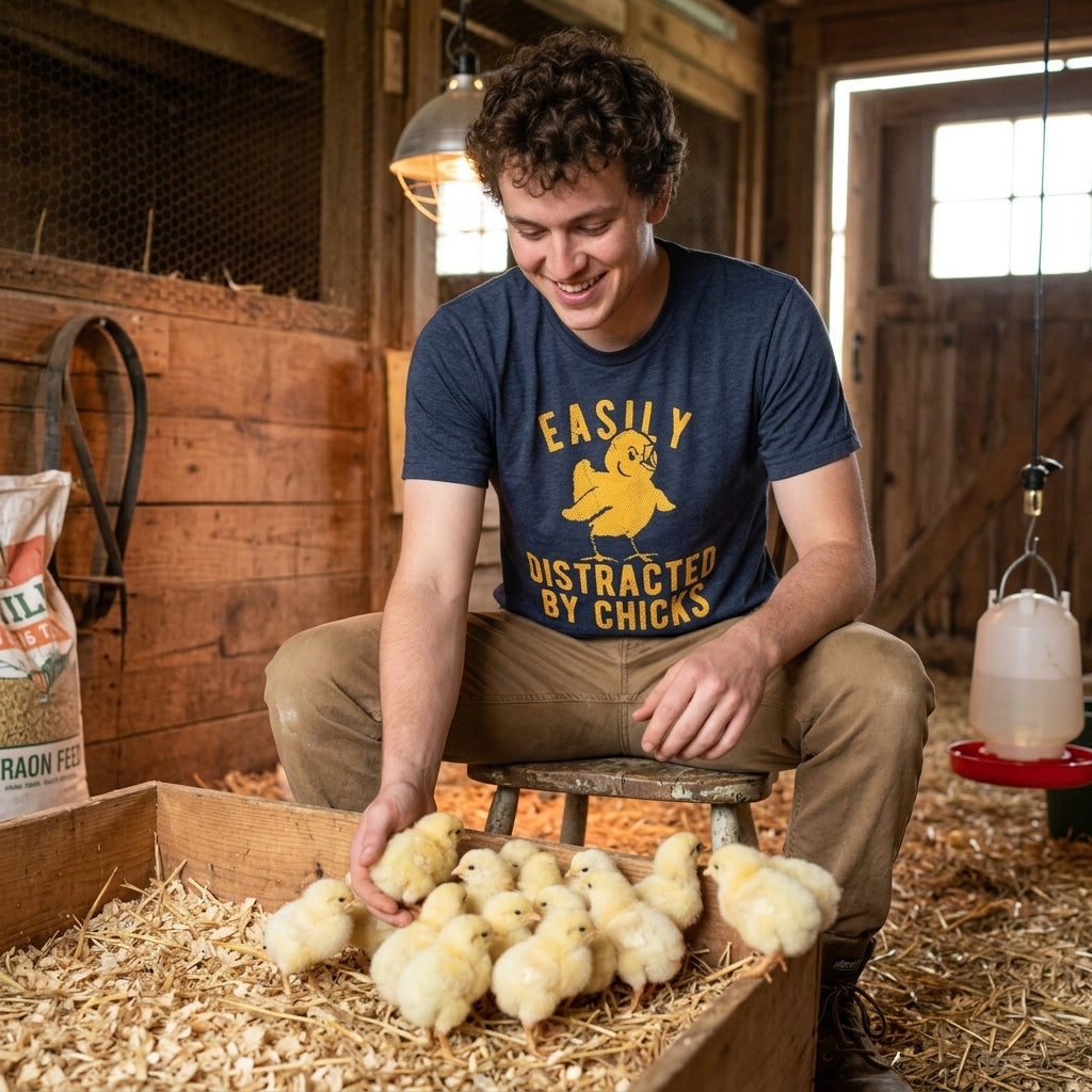 Easily Distracted By Chicks Men's T Shirt