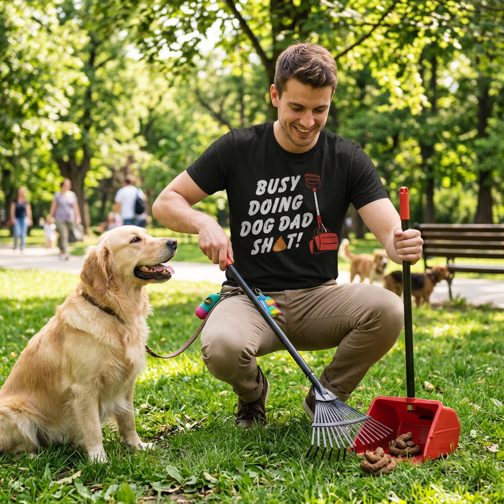 Busy Doing Dog Dad Shit Men's T Shirt