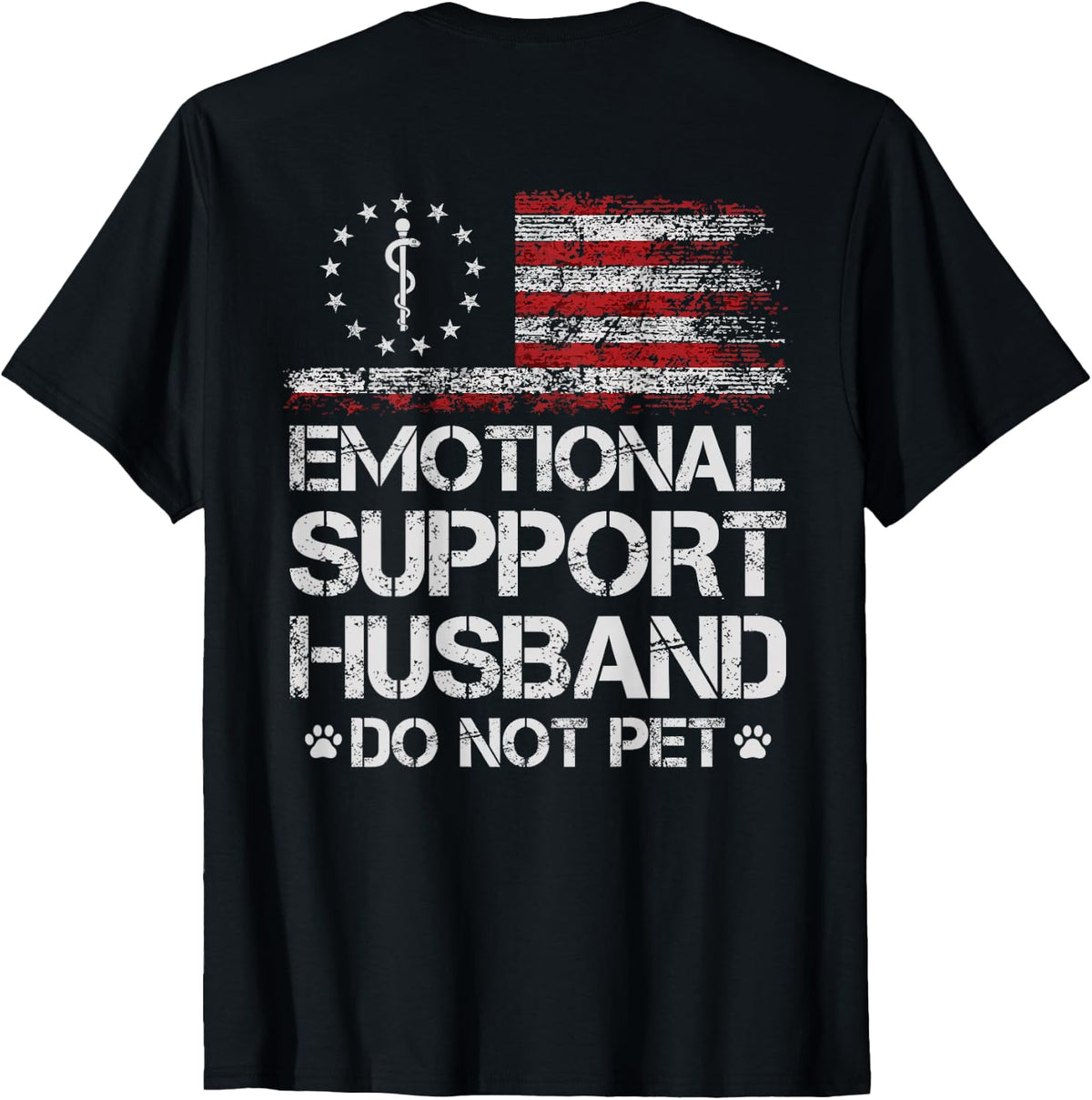 Emotional Support Husband Pet American Flag Back Unisex T-shirt, Sweatshirt, Hoodie (1)