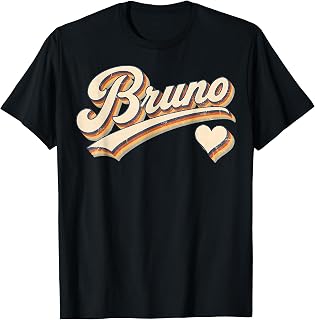 Heart Bruno Name Retro Unisex T-shirt, Sweatshirt, Hoodie (1)