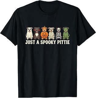 Spooky Pittie Pitbull Halloween Ghost Pumpkin Mummy Unisex T-shirt, Sweatshirt, Hoodie (1)
