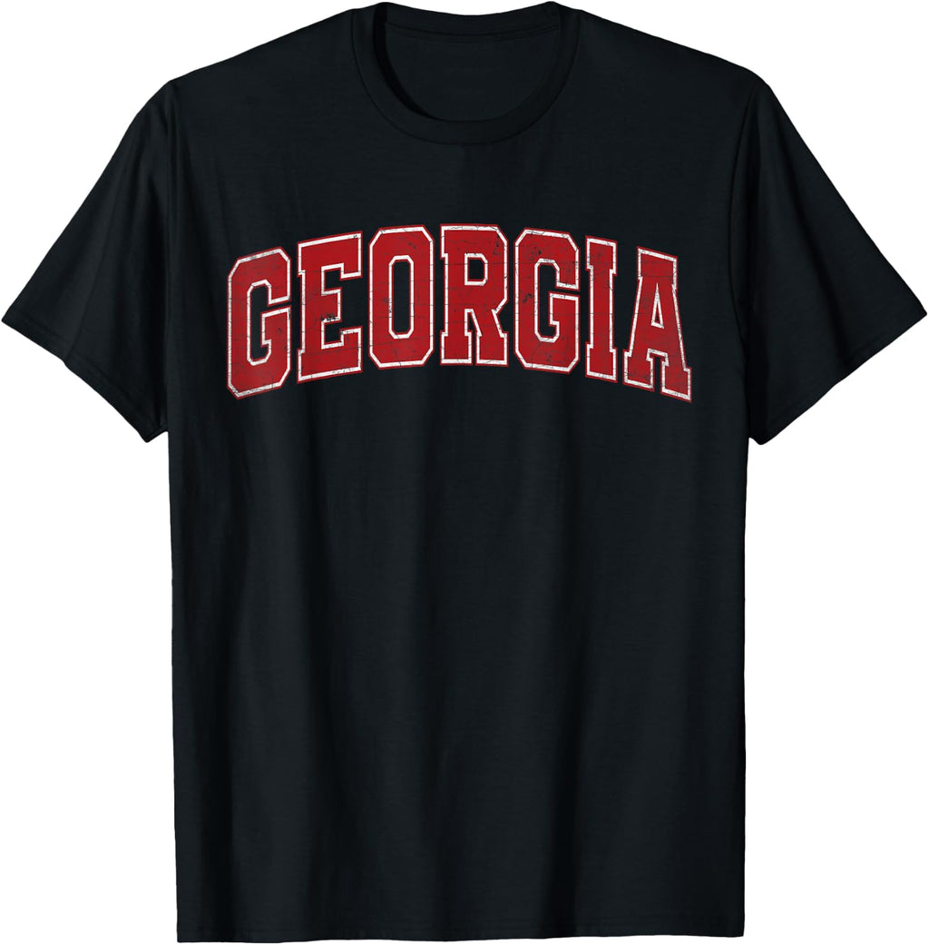 Georgia Red Vintage Retro Text Unisex T-shirt, Sweatshirt, Hoodie (1)