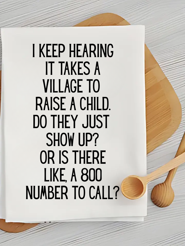 800 Number - Humorous Kitchen Towel
