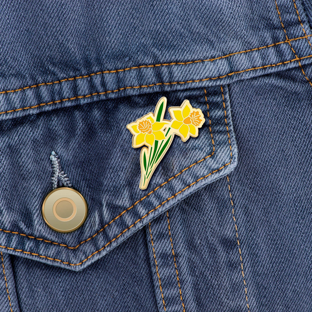Daffodil Flower Enamel Pin | March Birth Month Flower