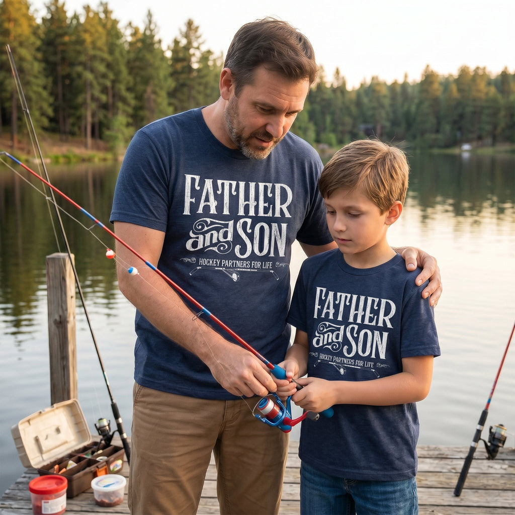 Father And Son Fishing Partners For Life Youth T Shirt
