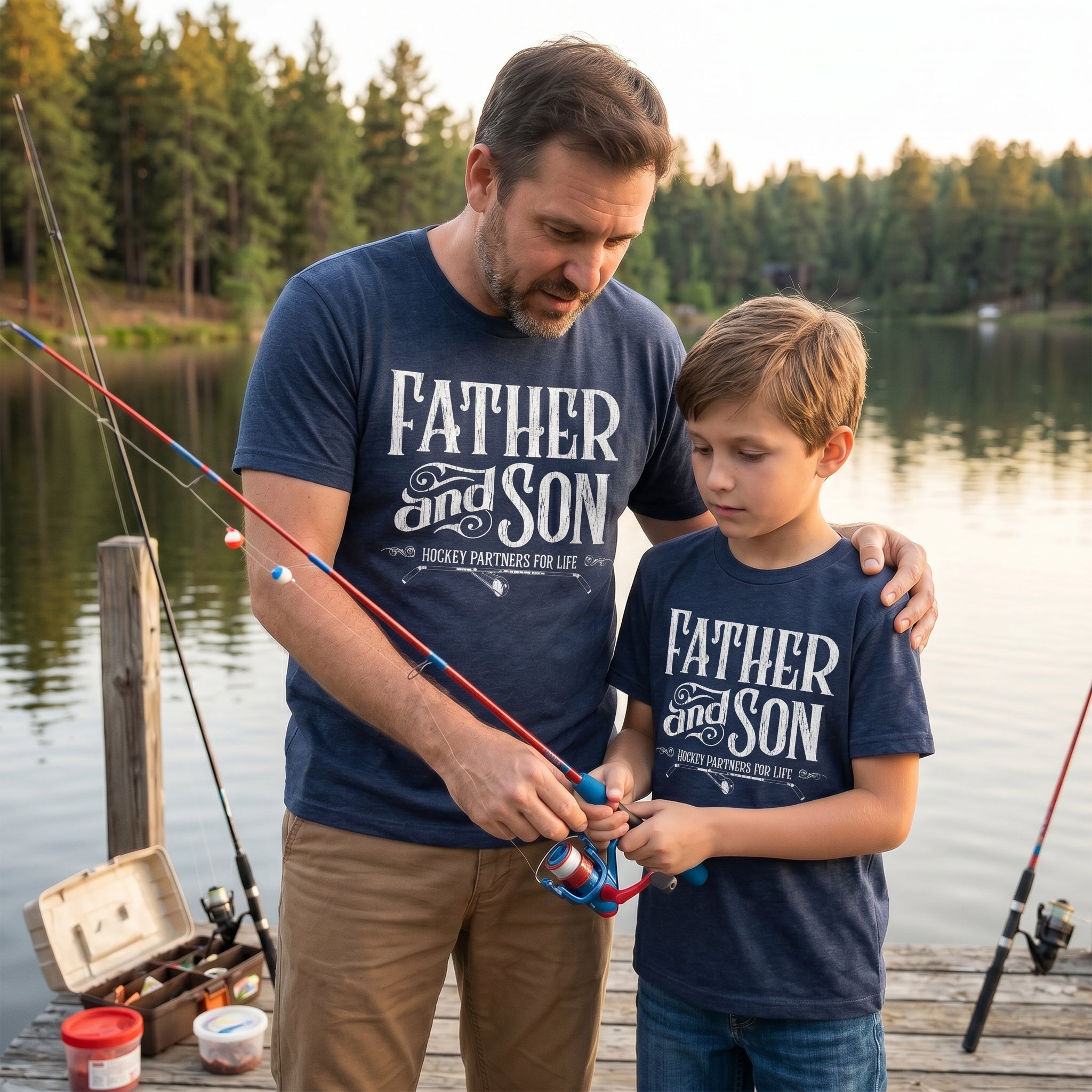 Father And Son Fishing Partners For Life Youth T Shirt