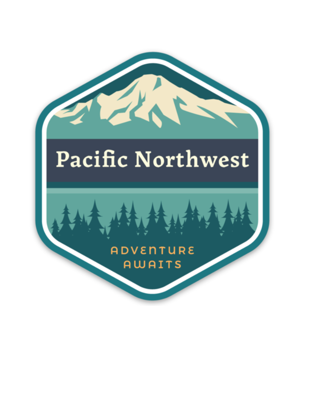 Adventure Awaits Sticker Blue