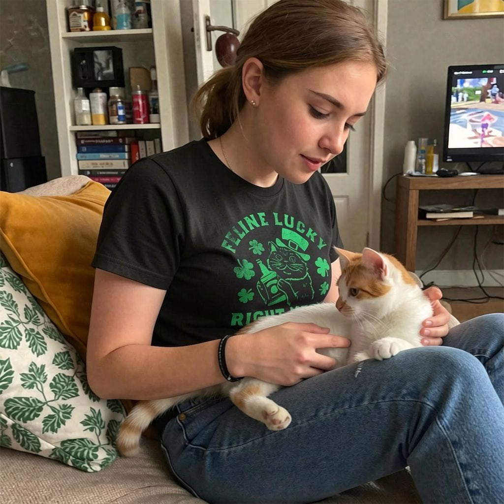 Feline Lucky Right Meow Women's T Shirt