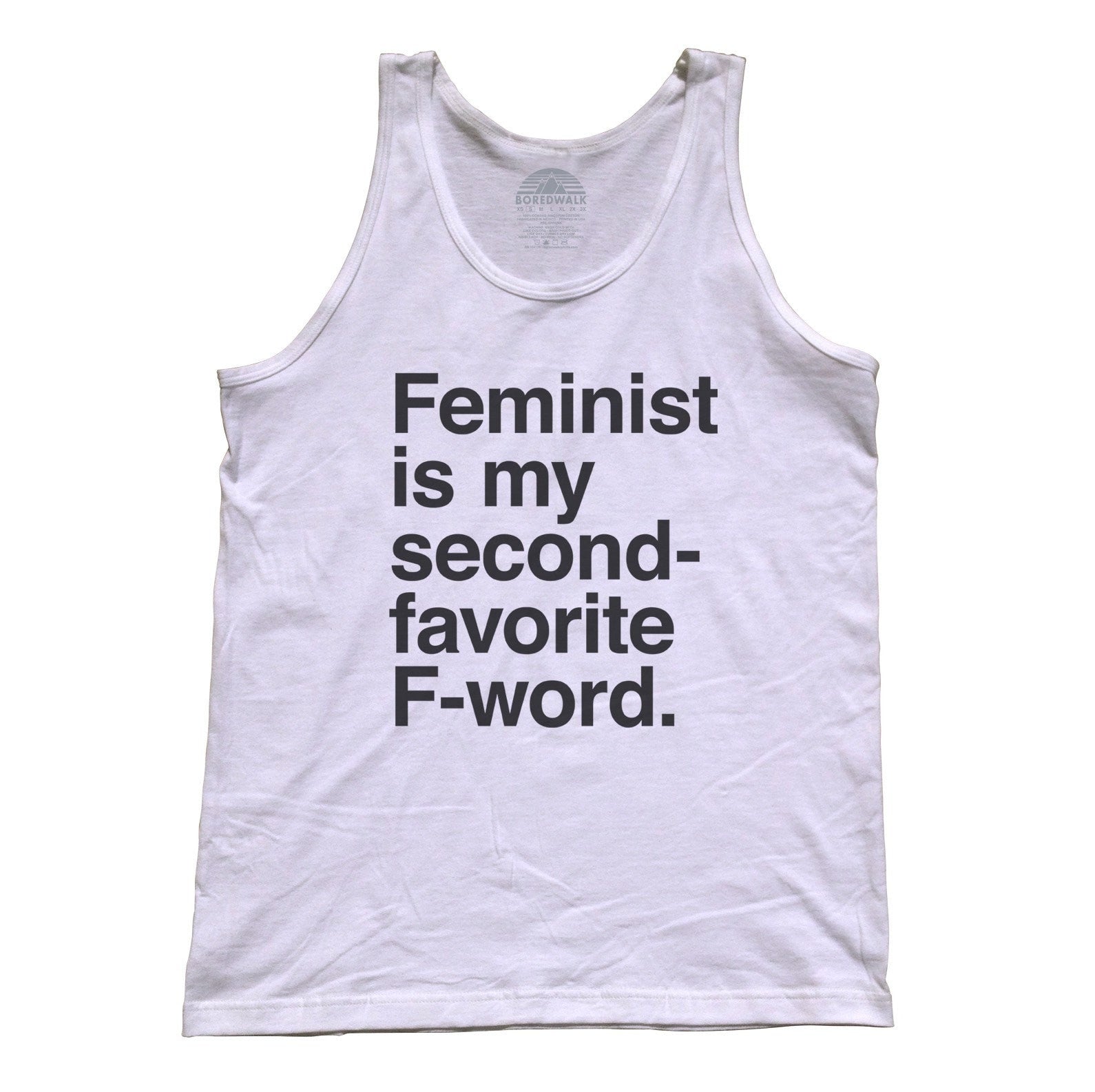 Unisex Feminist is My Second Favorite F Word Tank Top