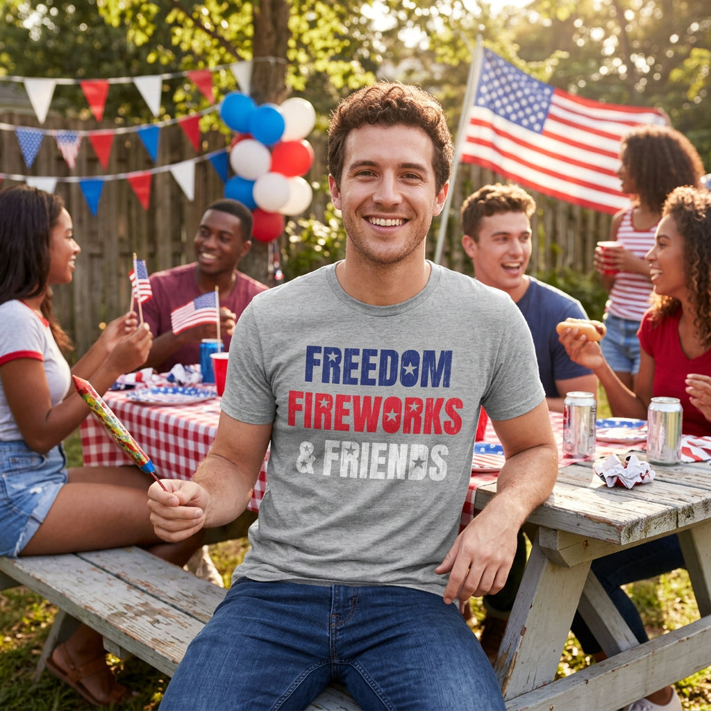 Freedom Fireworks And Friends Men's T Shirt
