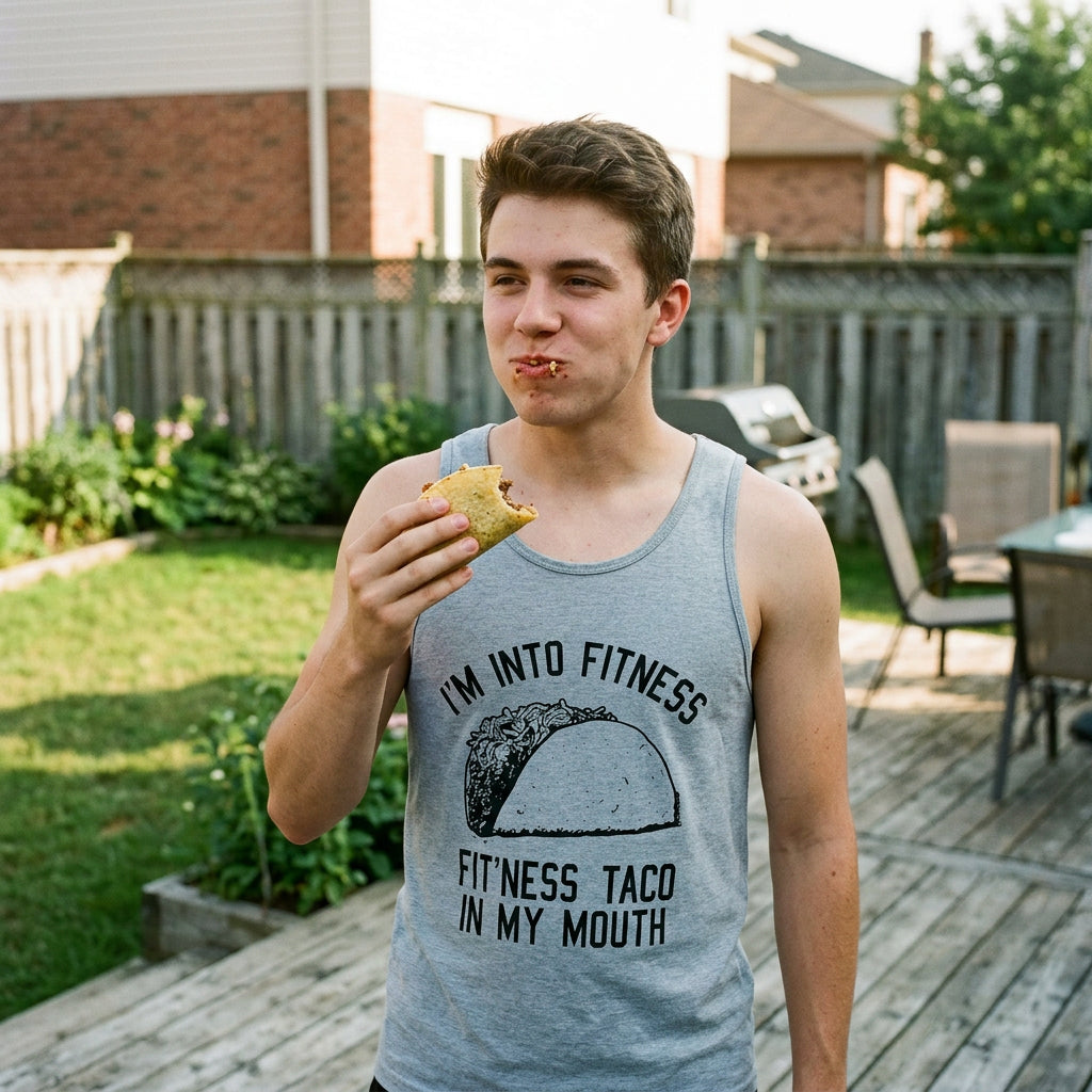 I'm Into Fitness Fit'ness Taco In My Mouth Men's Tank Top
