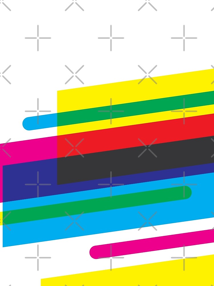 CMYK Blocks and Lines 1 by Alex Dotulong