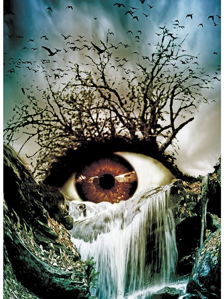 Waterfall Tears – Surreal Eye Collage by caracatita75