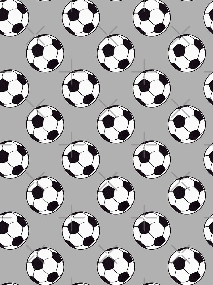 Simple Brushwork Soccer Ball (Grey Background) by KharaFox Design
