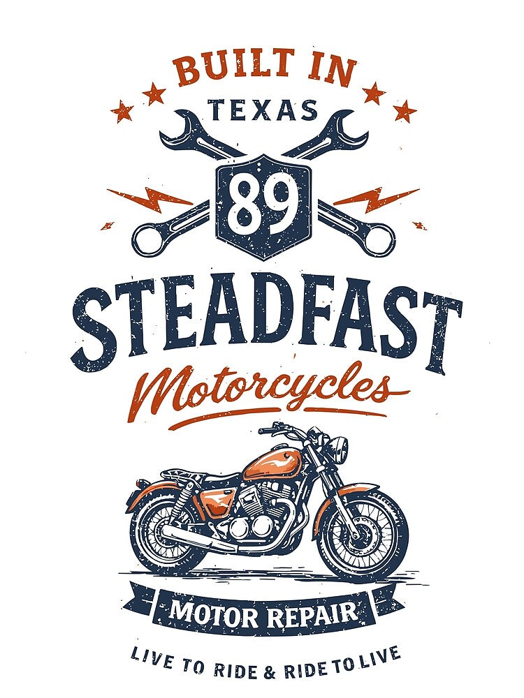 Steadfast Motorcycles Texas T-Shirt by Matinez Pink