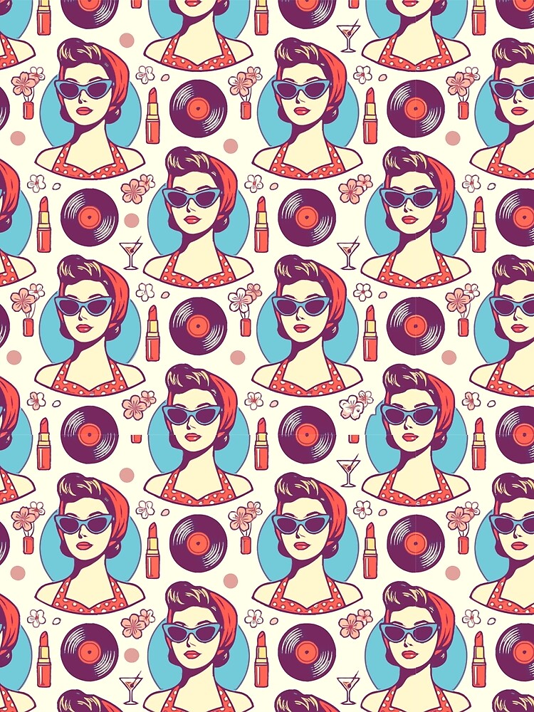 Classic 1950s Glam Seamless Pattern by Printfantasia