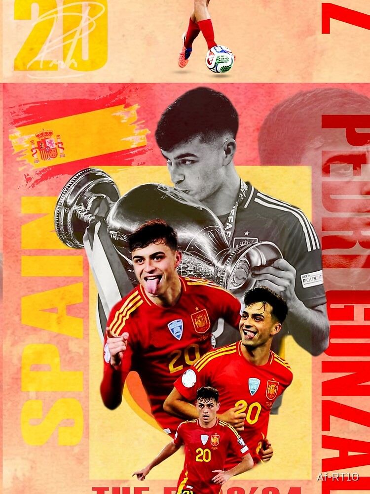Pedri Gonzalez Spain National Team Soccer Art by Af-RT10
