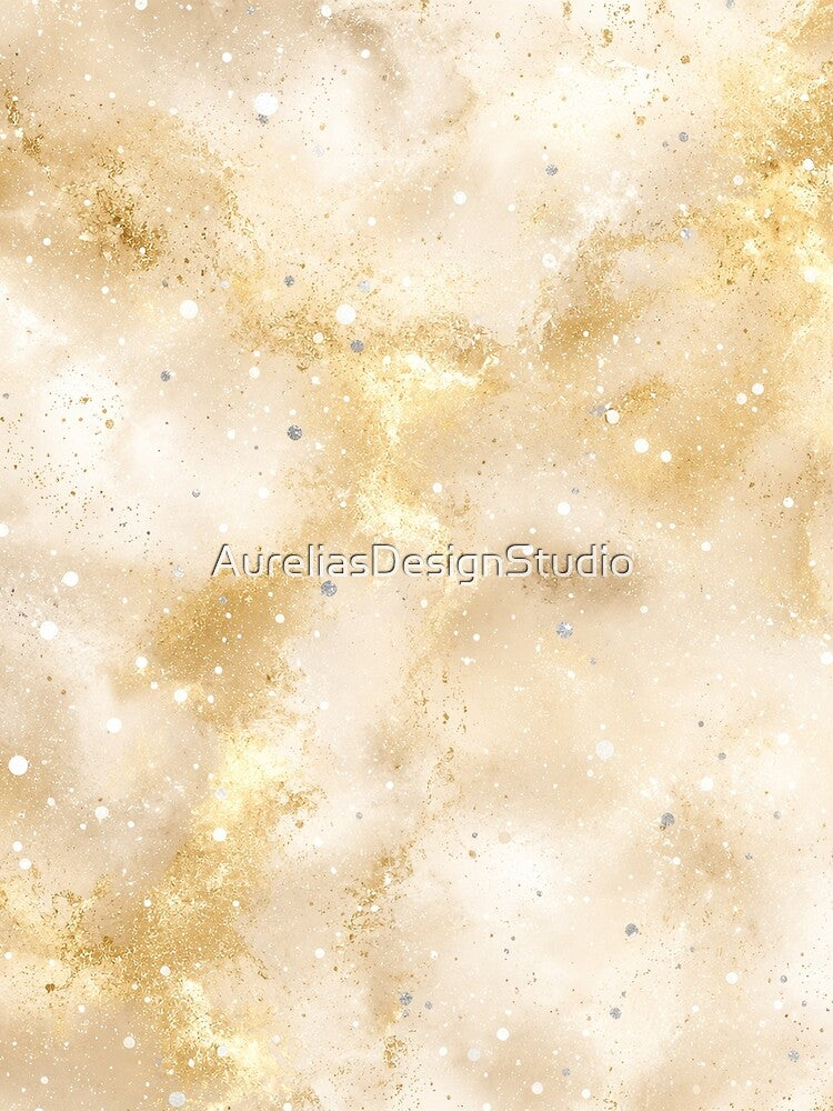 Champagne Gold Batik Pattern, Elegant Texture, Luxury Background by AureliasDesignStudio