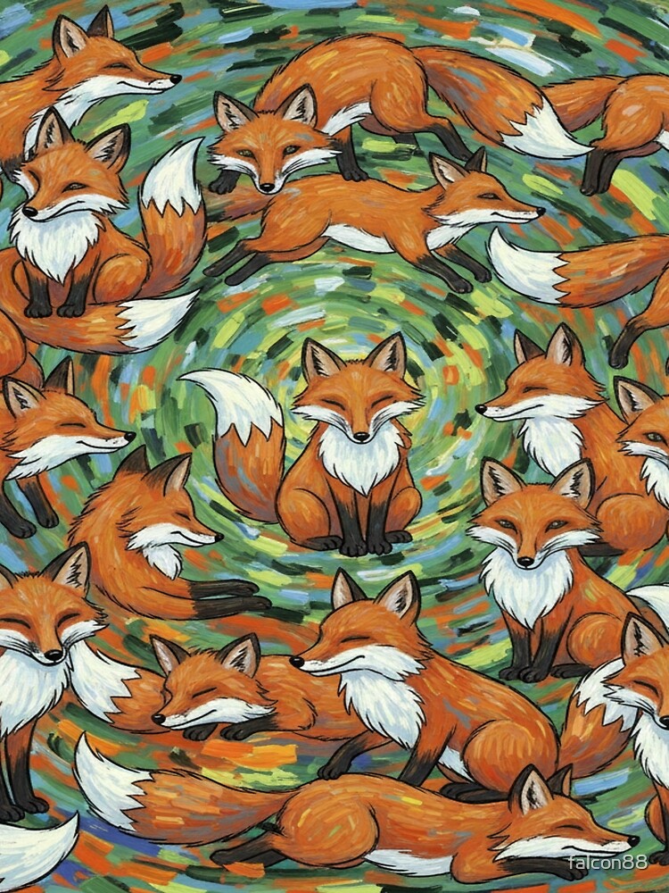 Premium Gift – Enchanted Foxes Doodle iphone case by Imaginarium of Chaos falcon88