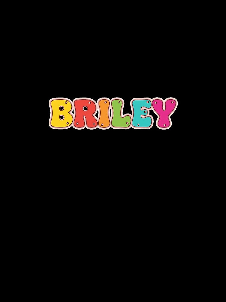 ❤️ Briley Personalized Name Wavy Retro Shirt, Coffee Mug, Sticker Gift by HelixPedia