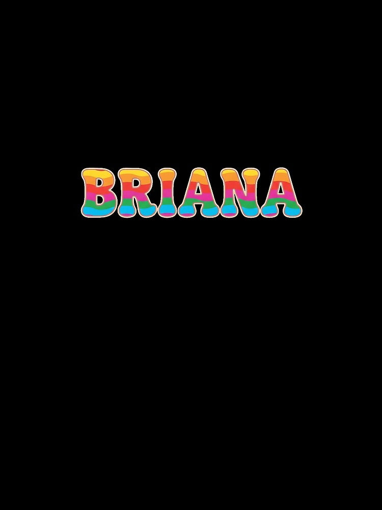 ❤️ BRIANA Personalized Name Wavy Retro Shirt, Coffee Mug, Sticker Gift by HelixPedia