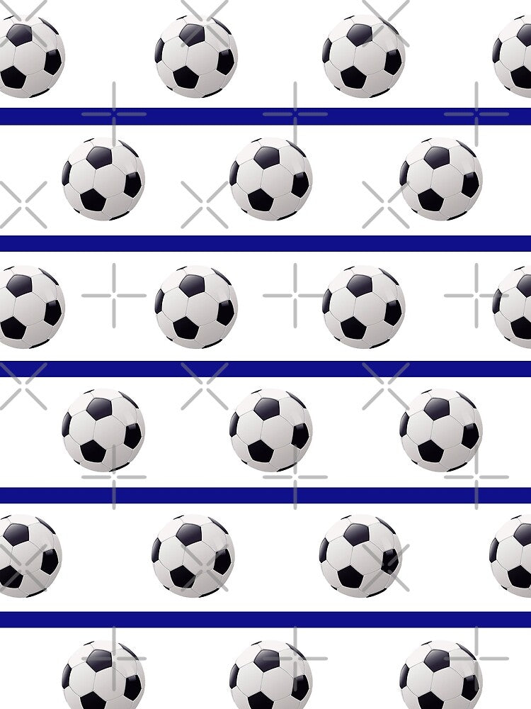 Football White & Blue - FOOT0011 by 3-Starfish