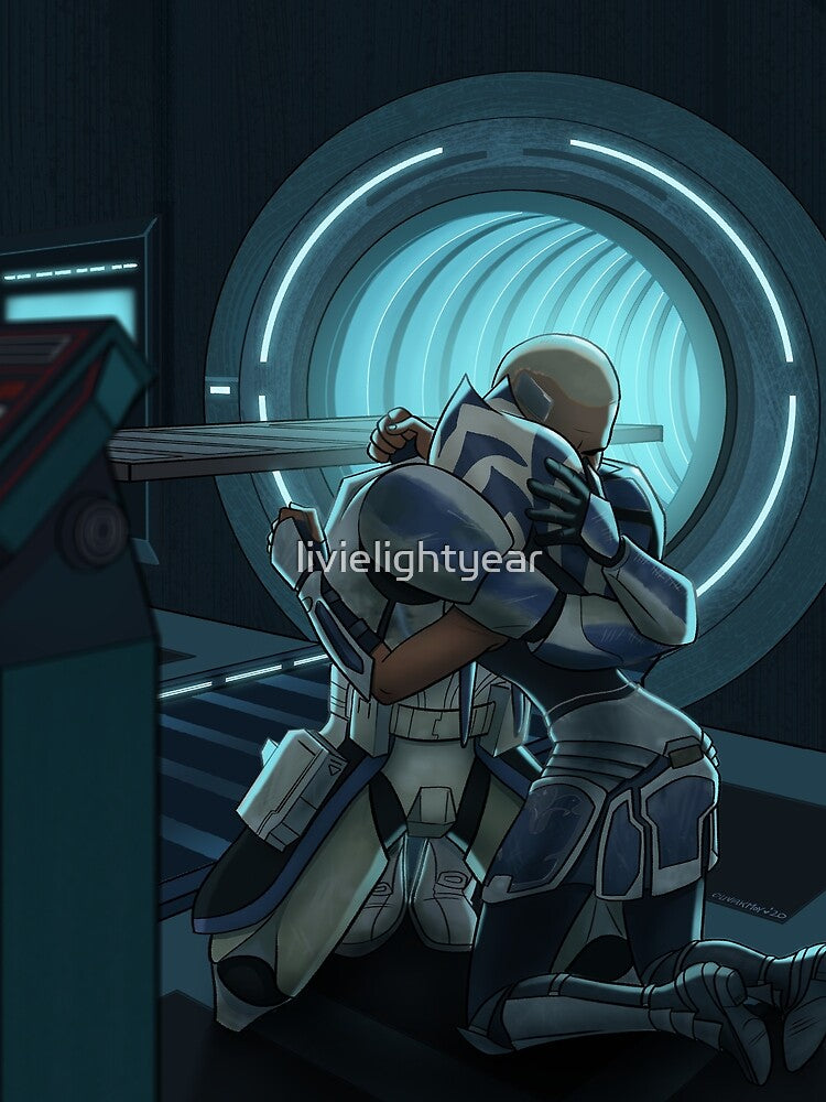 RexSoka Rex and Ahsoka hug in the Medbay by livielightyear