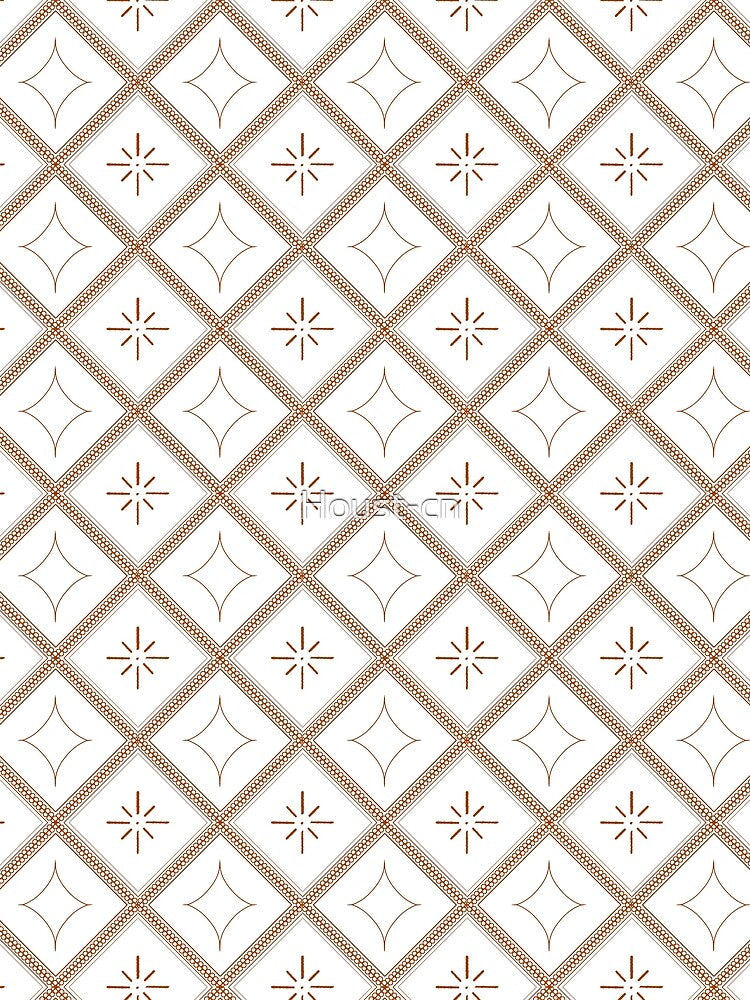 Diamond and Star Pattern -Orange- by Houst-cn