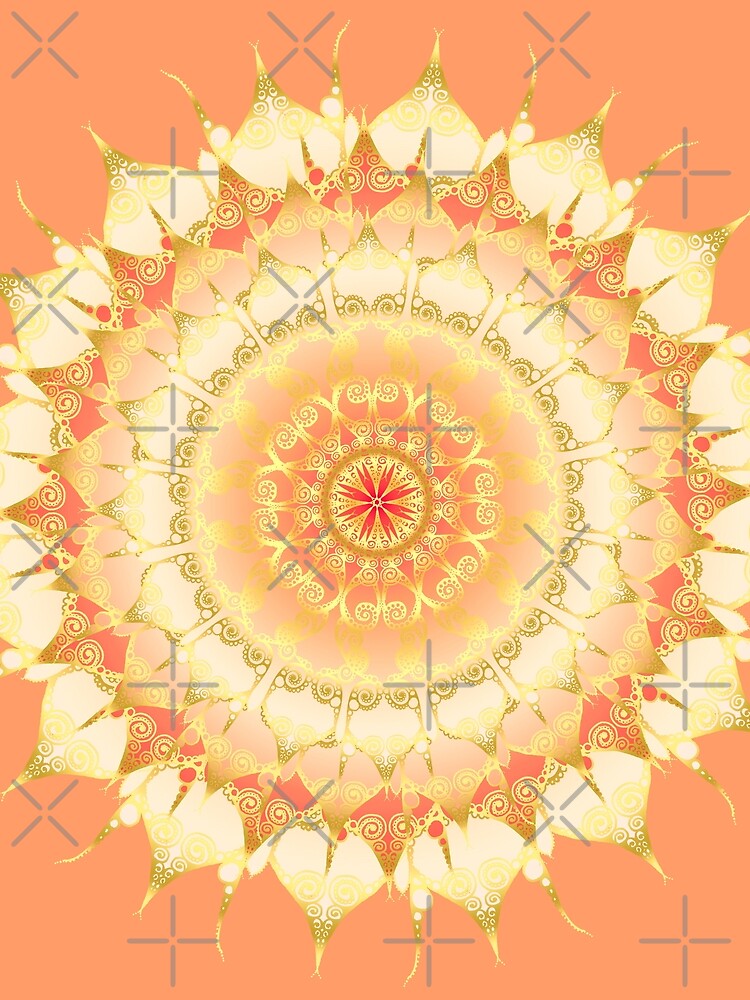Delicate Mandala orange by pearlposition