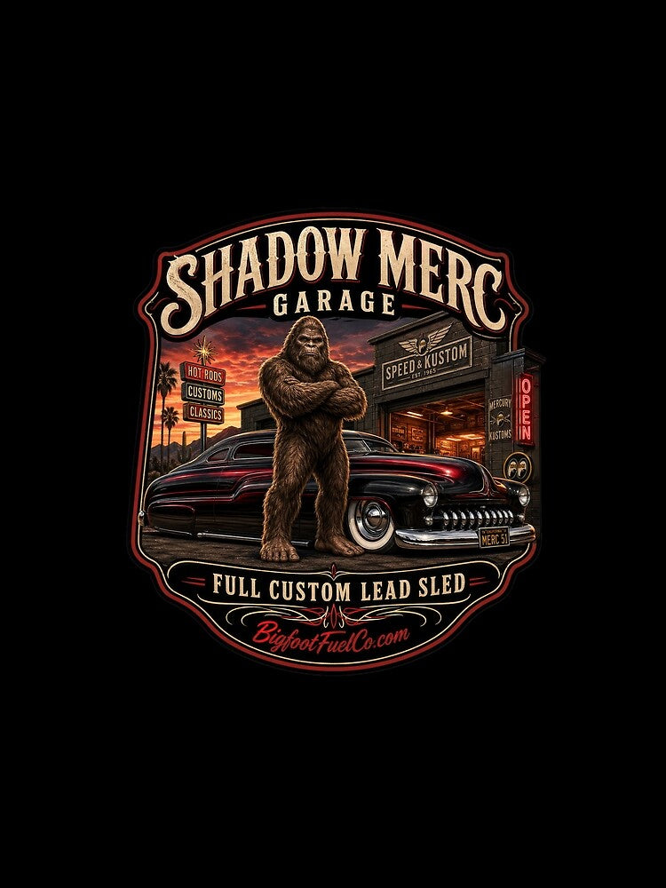 Shadow Merc Garage Bigfoot Mercury Lead Sled by Bigfoot Fuel Co