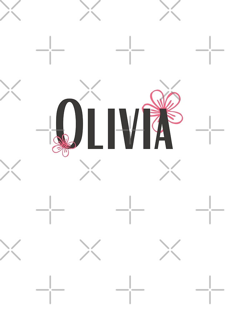 OLIVIA Name with flowers by Rocky Designs