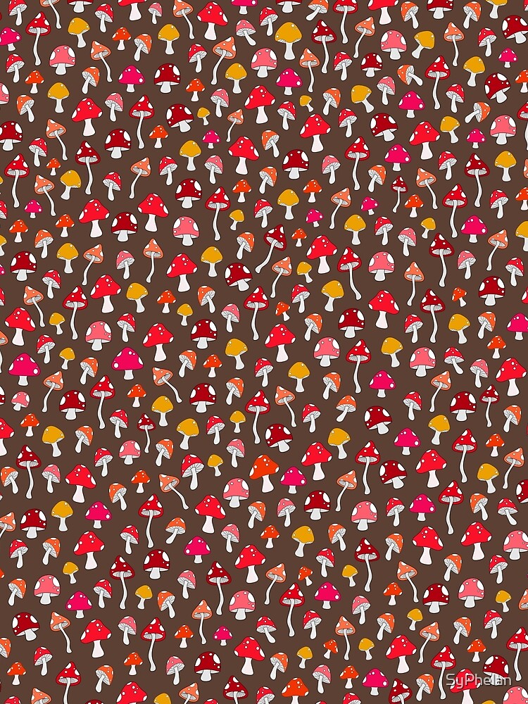 Groovy Shrooms (Chocolate Brown) by SyPhelan