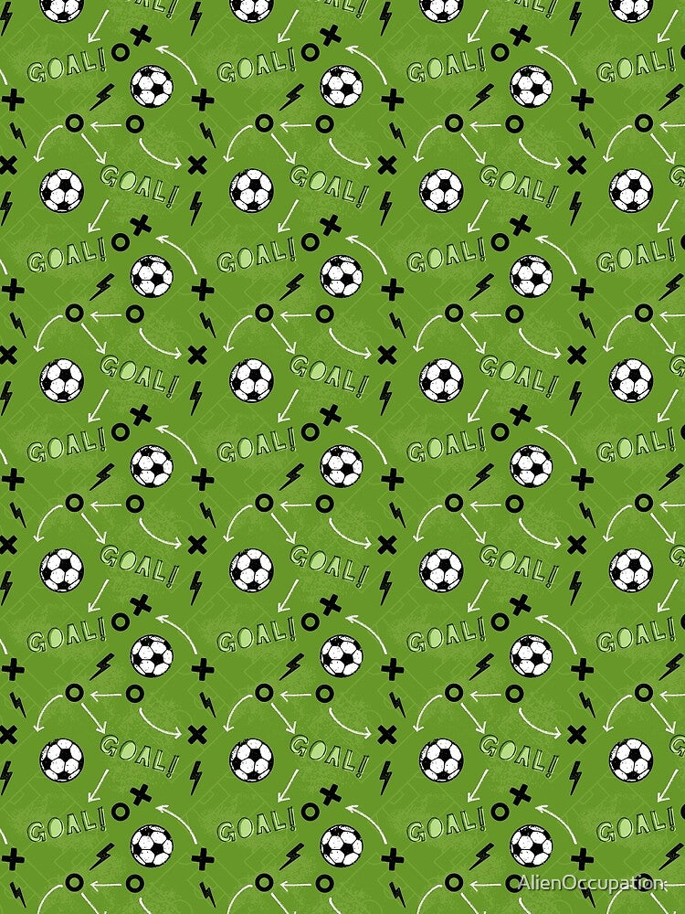 Green Soccer All Over Print Design by AlienOccupation