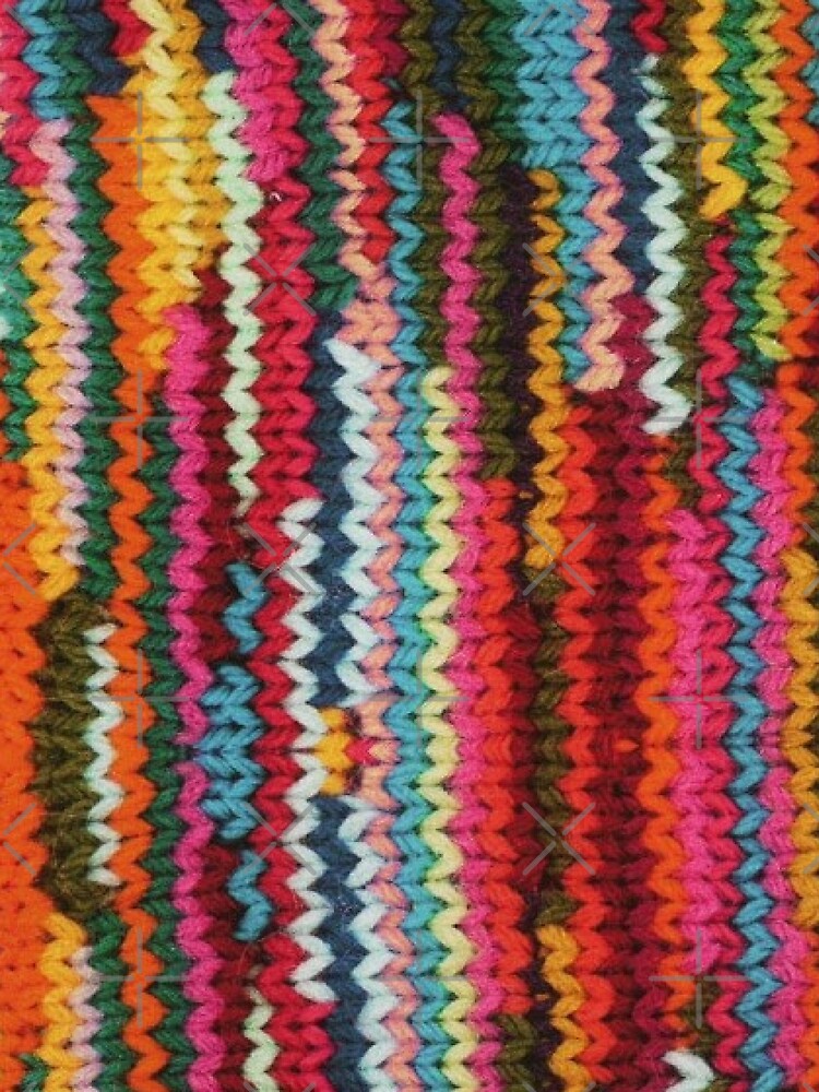 Cotton jersey, print with colored knit look by jwebmarket
