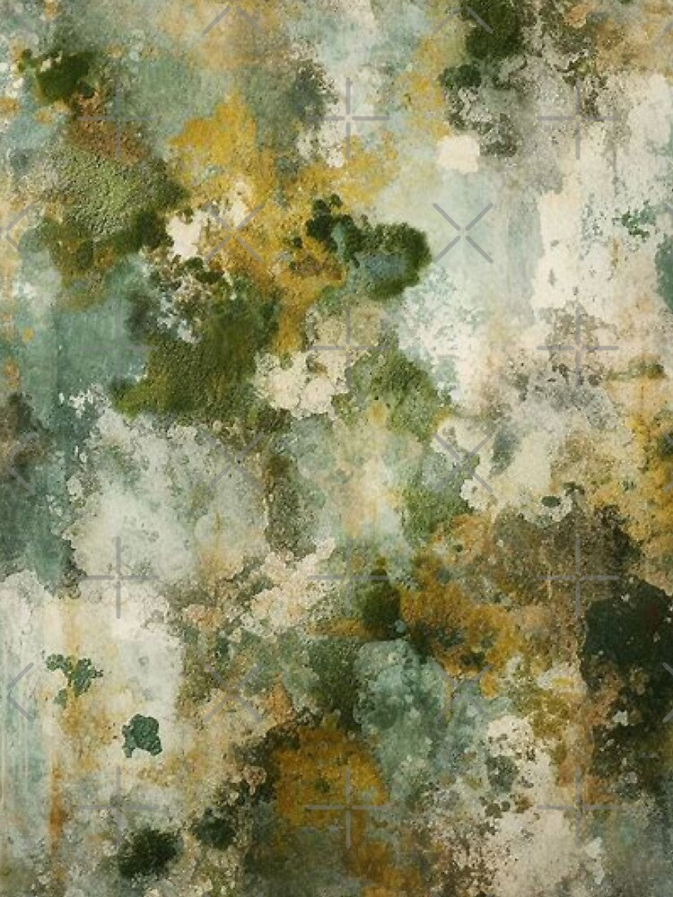 Grungy Green Abstract by Myra365Art