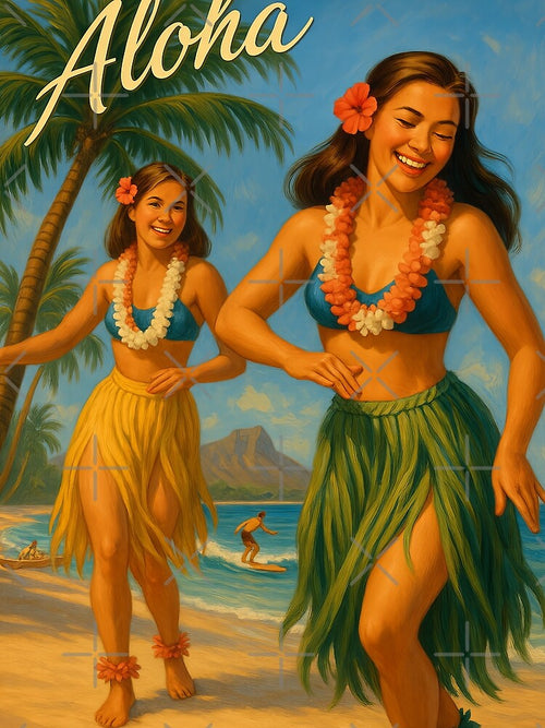 Alohao Hawaii Travel Poster by TeeARTHY
