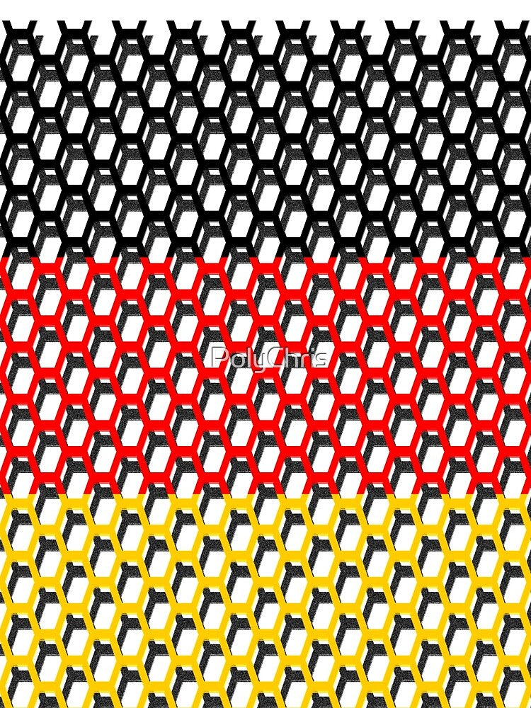Germany Flag Grid Geometric Pattern by Carl's Clothing